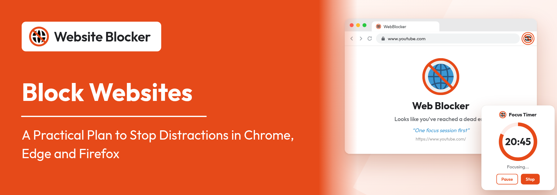 Block websites to stop distractions in Chrome, Edge and Firefox