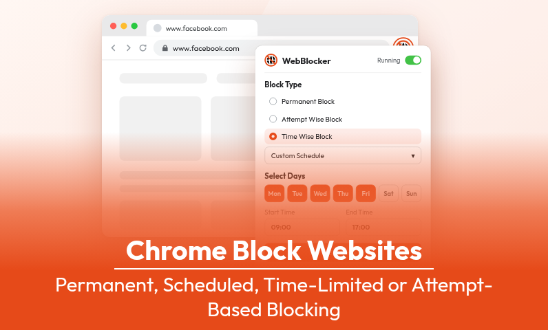 Chrome block websites on a schedule with Website Blocker's Custom Schedule