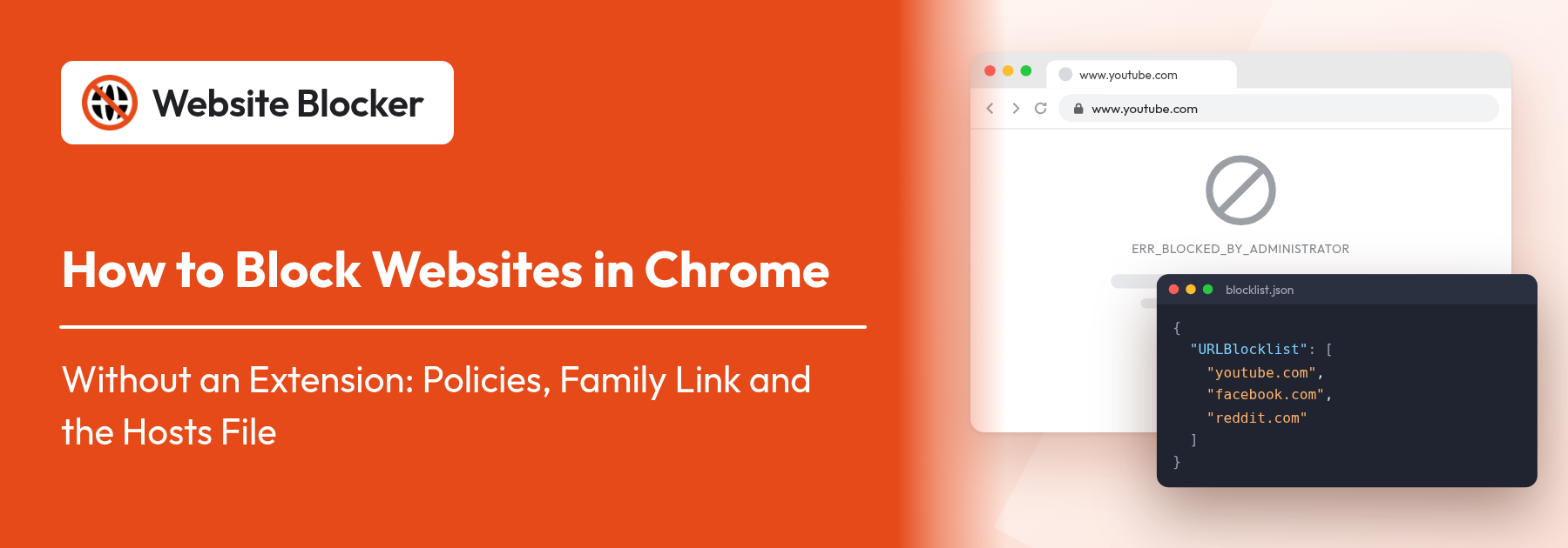 How to block websites in Chrome without an extension