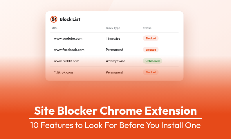 Site Blocker Chrome Extension: 10 features to look for before you install one